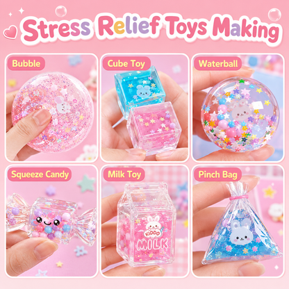 DIY Bubble Squishies Making Kit 41 Pieces for Kids