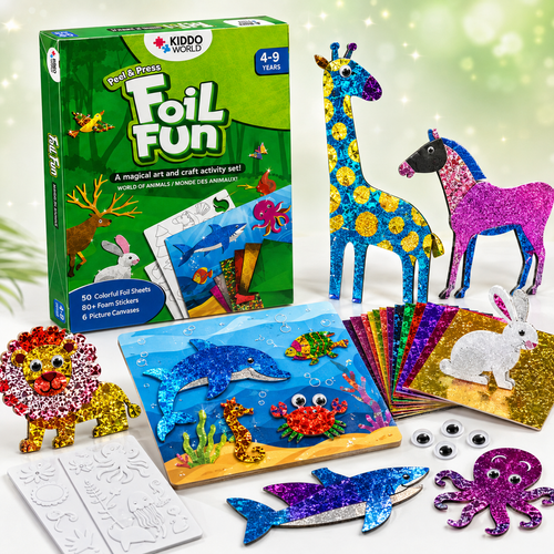 Foil Fun Animals – Mess-Free Creative Foil Art Kit