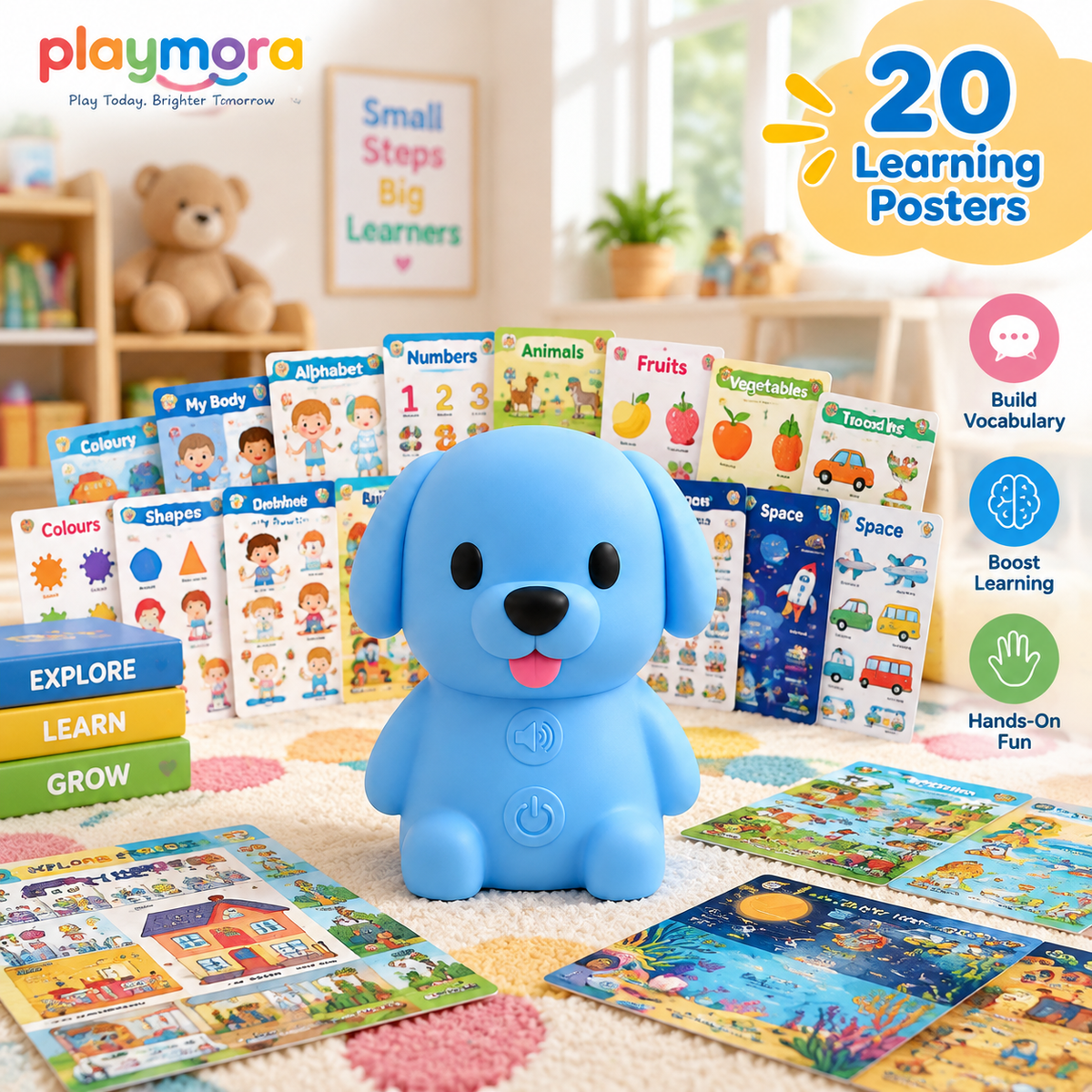 Talking Phonics Flash Cards for Kids, 20 Card English Learning Toy