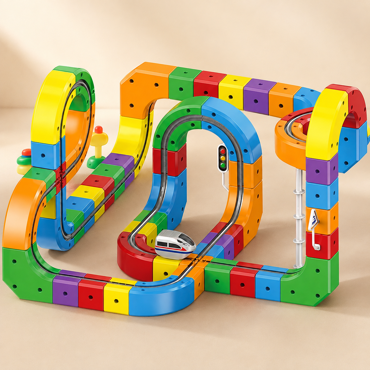 Magnetic Gravity-Defying Electric Track Car Toy