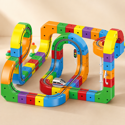 Magnetic Gravity-Defying Electric Track Car Toy
