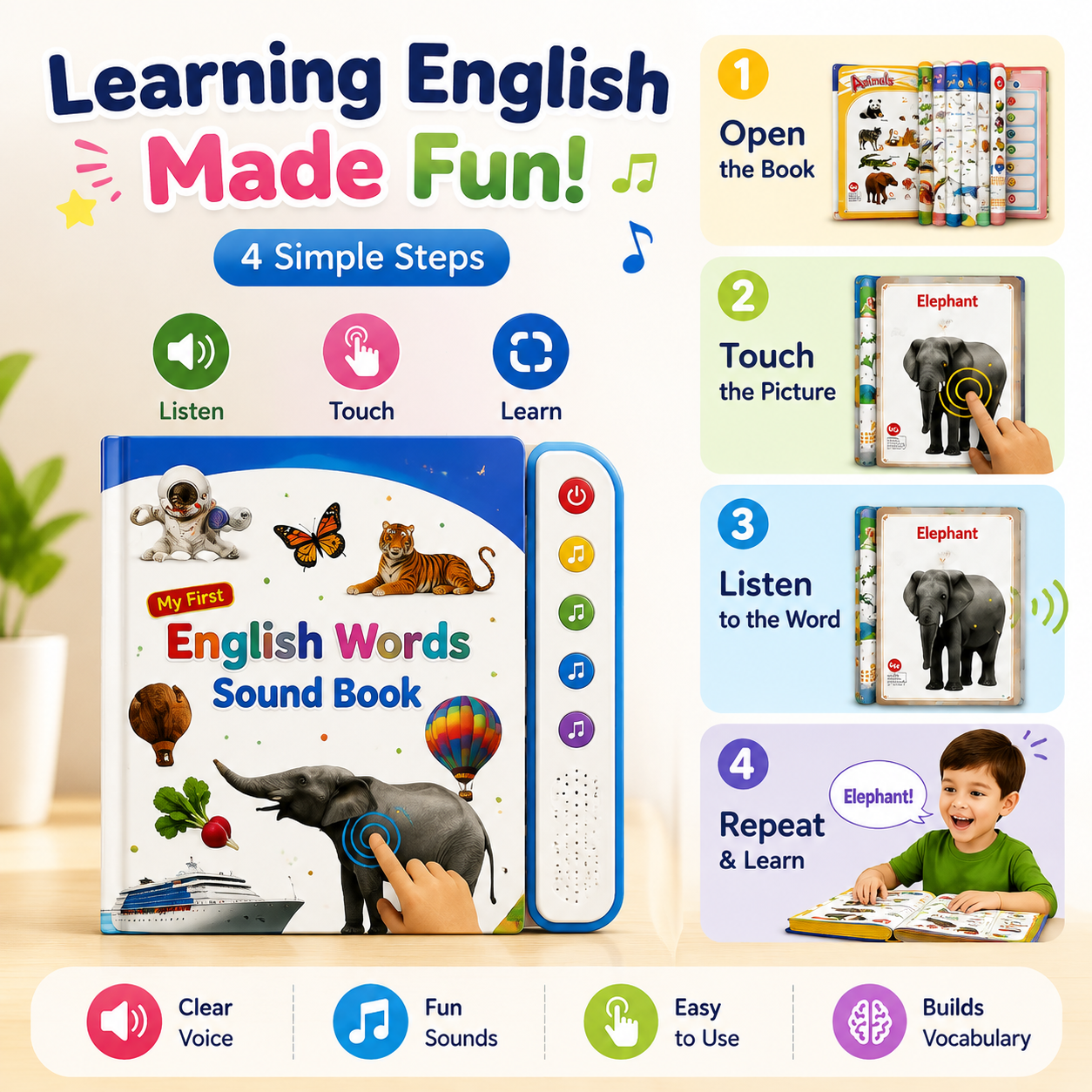 Touch & Learn – Kids Talking Musical English Sound Book