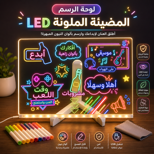 لوحة الرسم المضيئة الملونة LED
