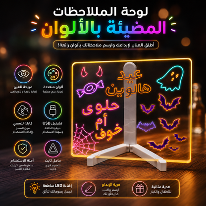 لوحة الرسم المضيئة الملونة LED